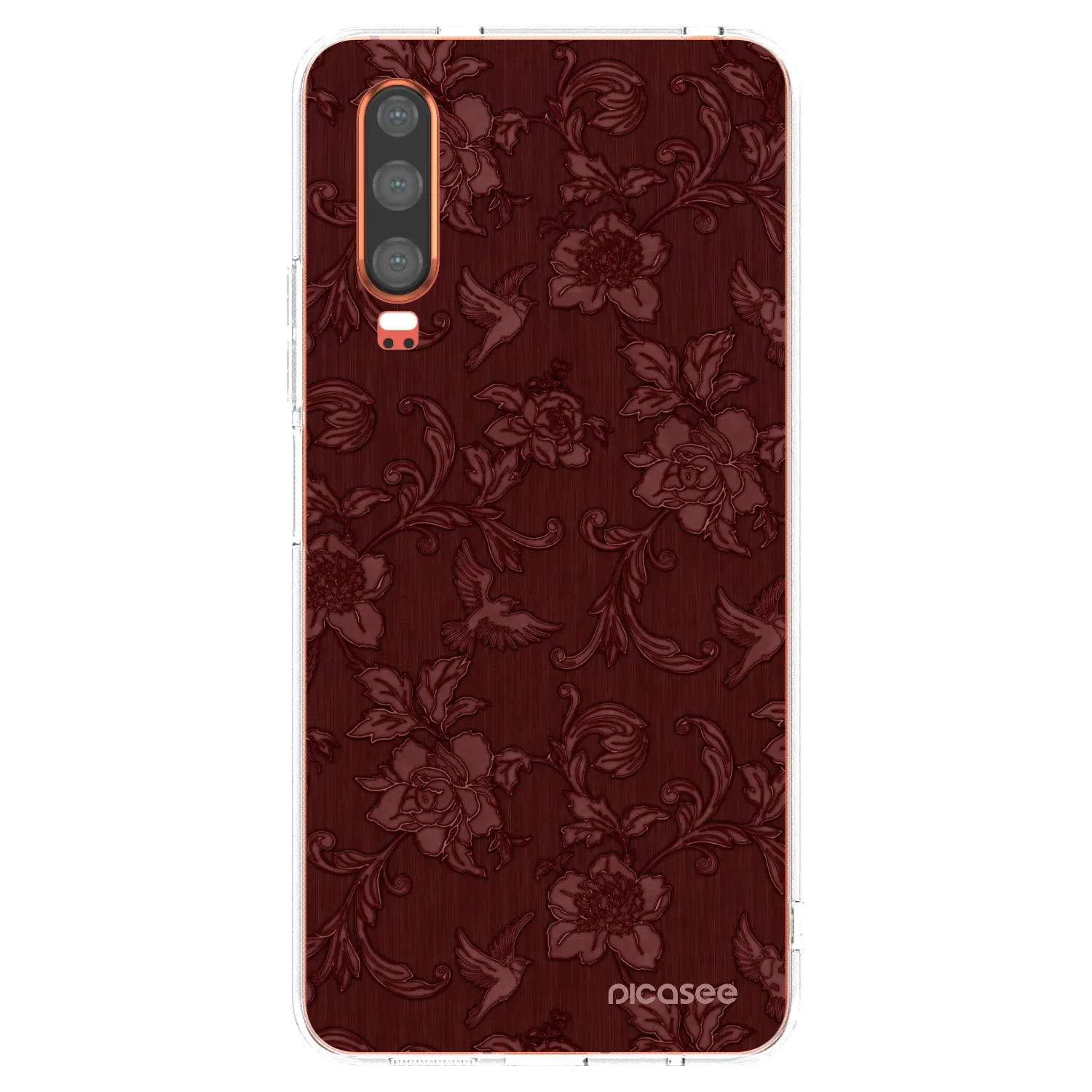 Picasee Huawei P30 Hülle - Transparentes Silikon - Red Elegance
