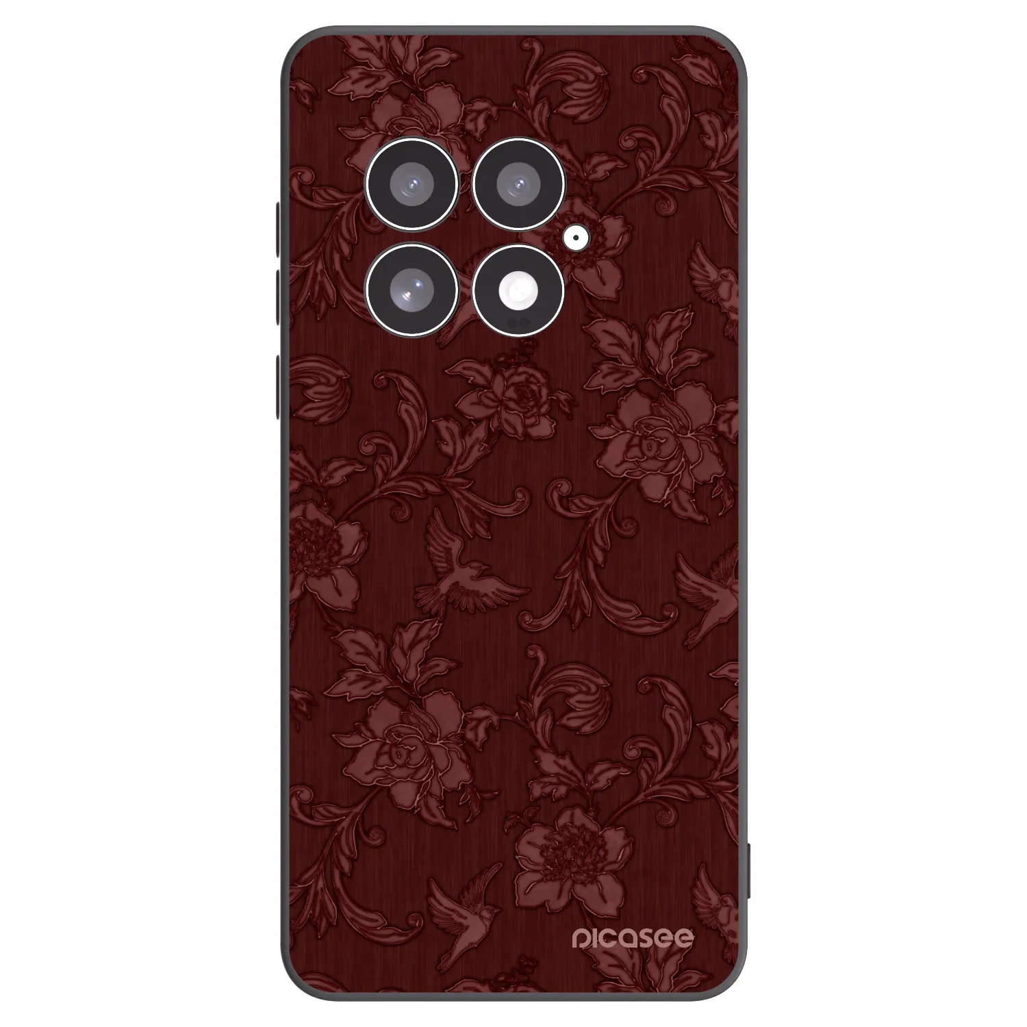 Picasee OnePlus 13 5G Hülle - Schwarzes Silikon - Red Elegance