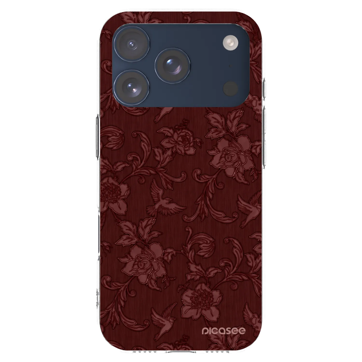 Picasee Apple iPhone 17 Pro Hülle - Transparentes Silikon - Red Elegance