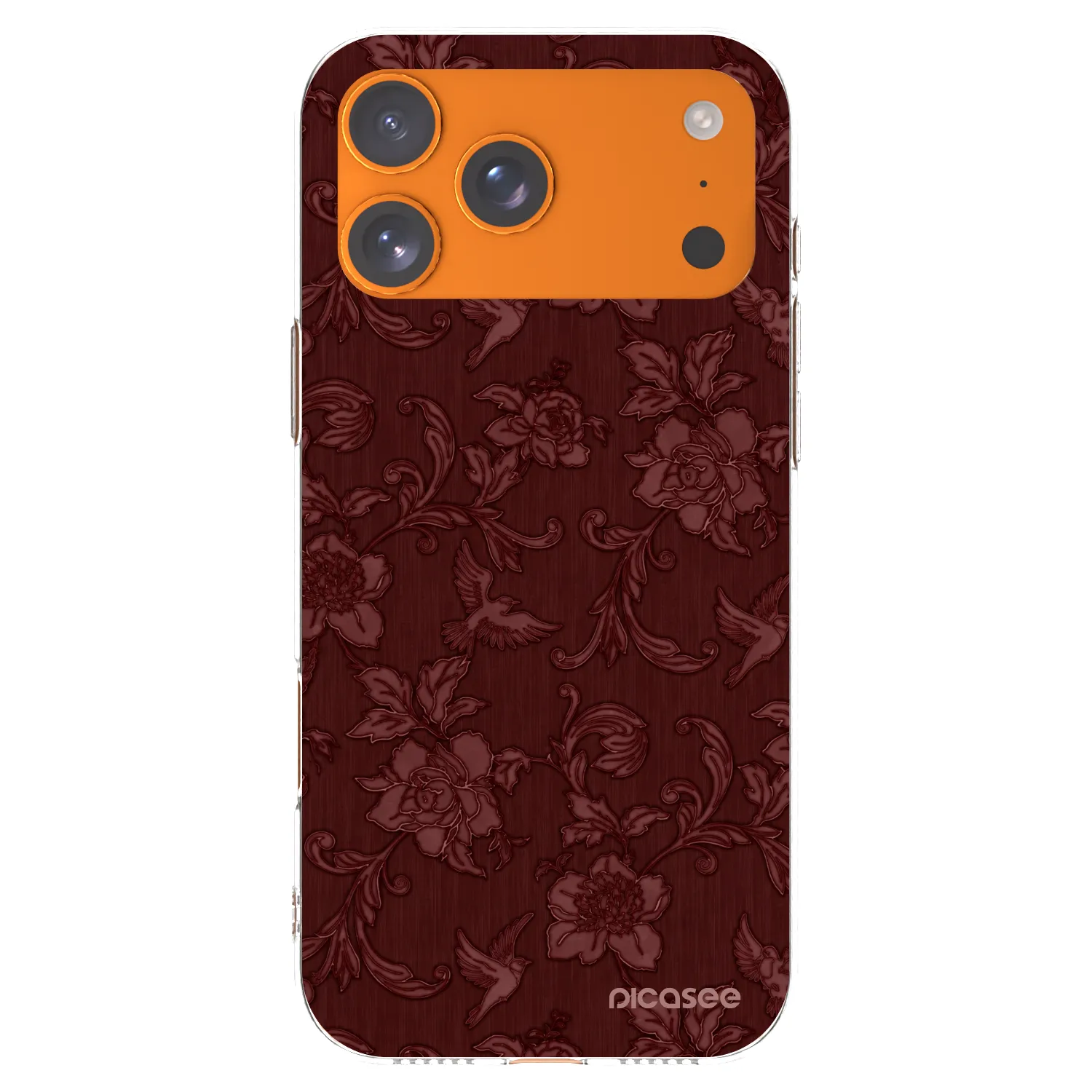 Picasee Apple iPhone 17 Pro Max Hülle - Transparentes Silikon - Red Elegance