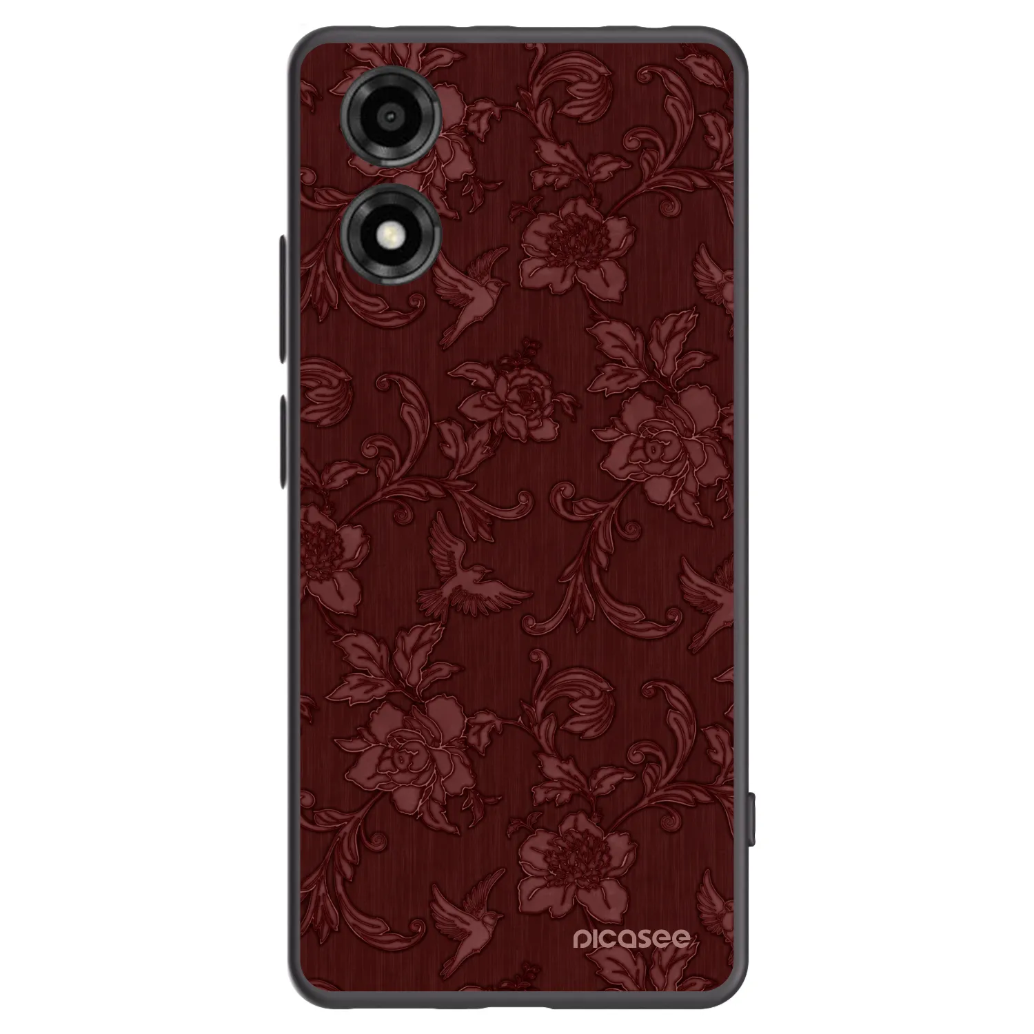 Picasee Motorola Moto E14 Hülle - Schwarzes Silikon - Red Elegance