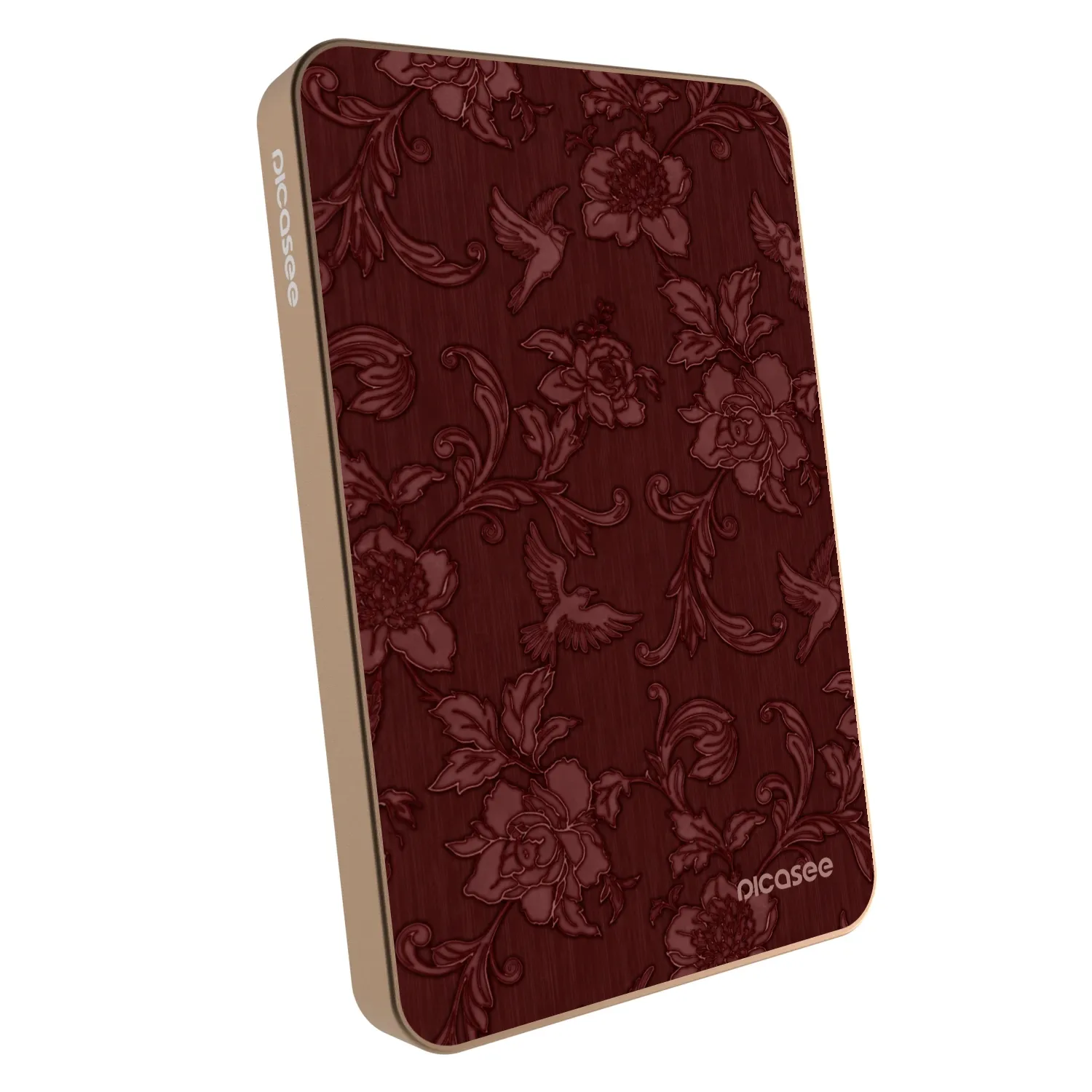 Picasee Powerbank mit MagSafe 5 000 mAh Golden - Red Elegance