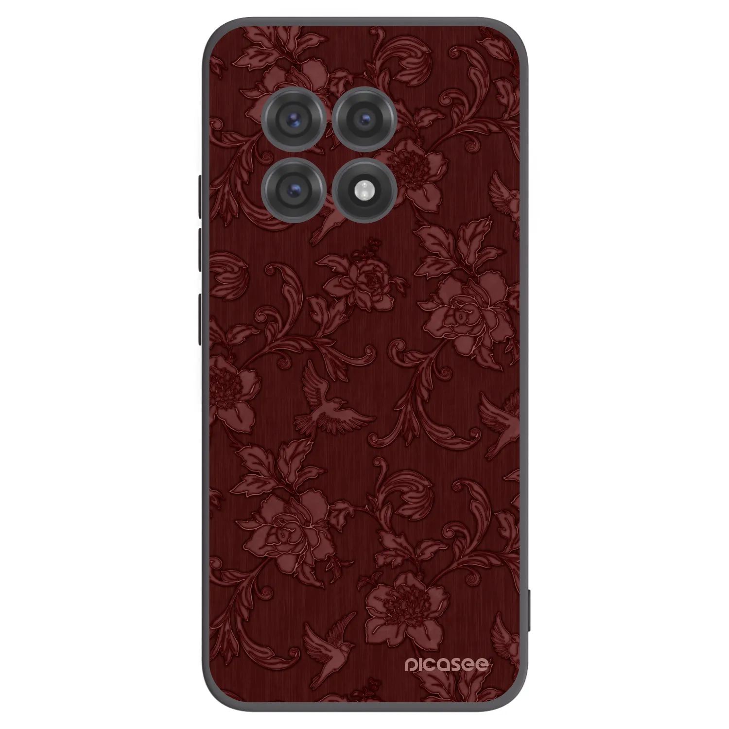 Picasee OnePlus 13R 5G Hülle - Schwarzes Silikon - Red Elegance
