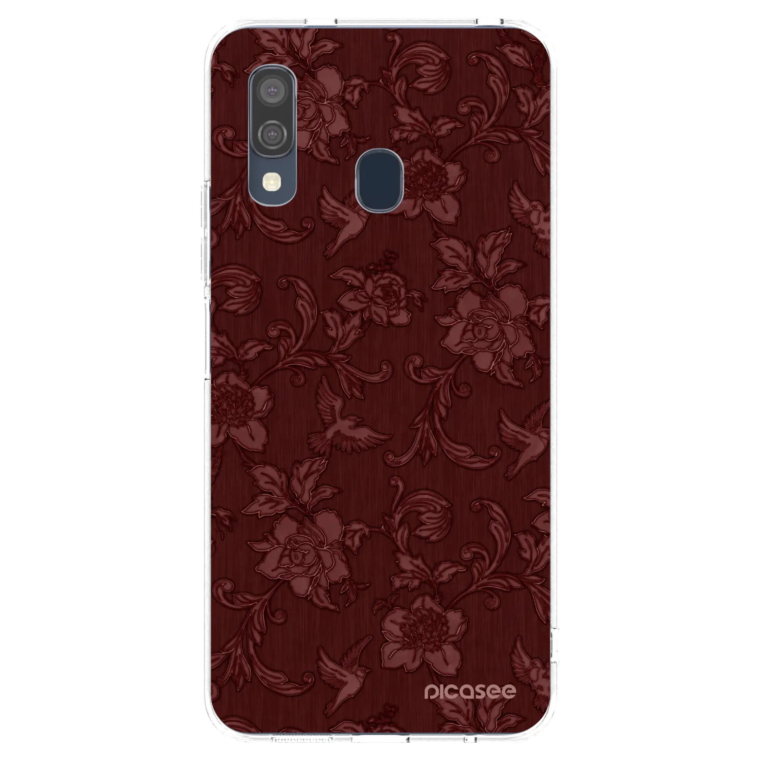 Picasee Samsung Galaxy A40 A405F Hülle - Transparentes Silikon - Red Elegance