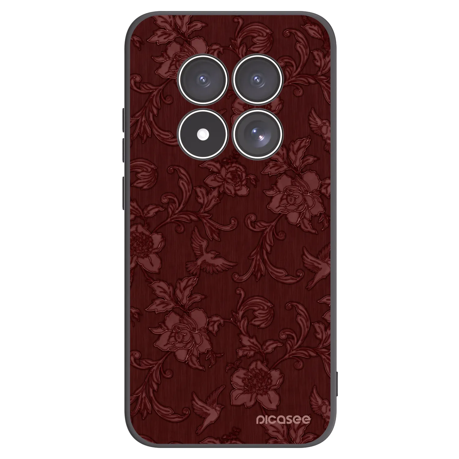 Picasee Xiaomi Redmi Note 15 Pro 4G Hülle - Schwarzes Silikon - Red Elegance