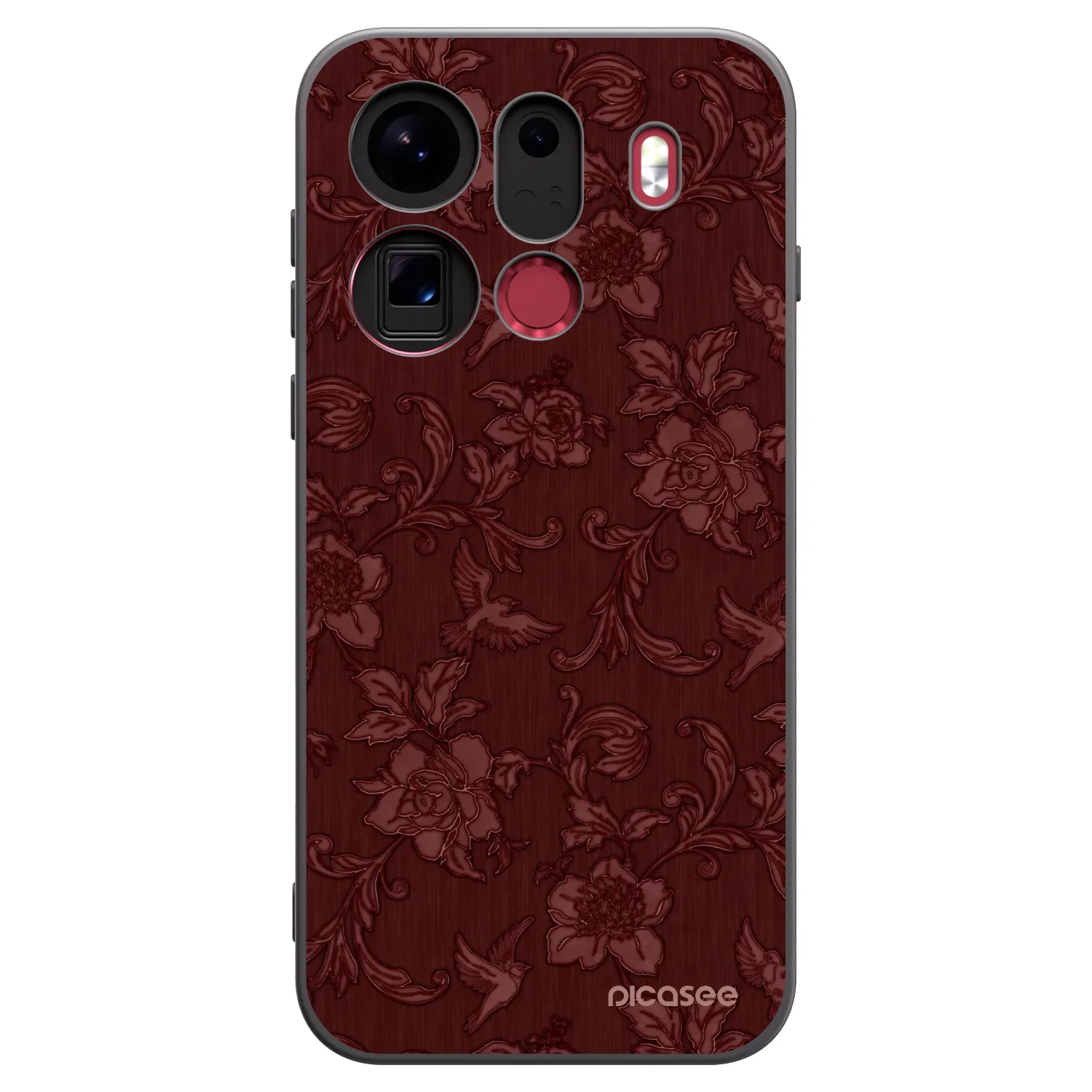 Picasee OPPO Find X9 Pro Hülle - Schwarzes Silikon - Red Elegance