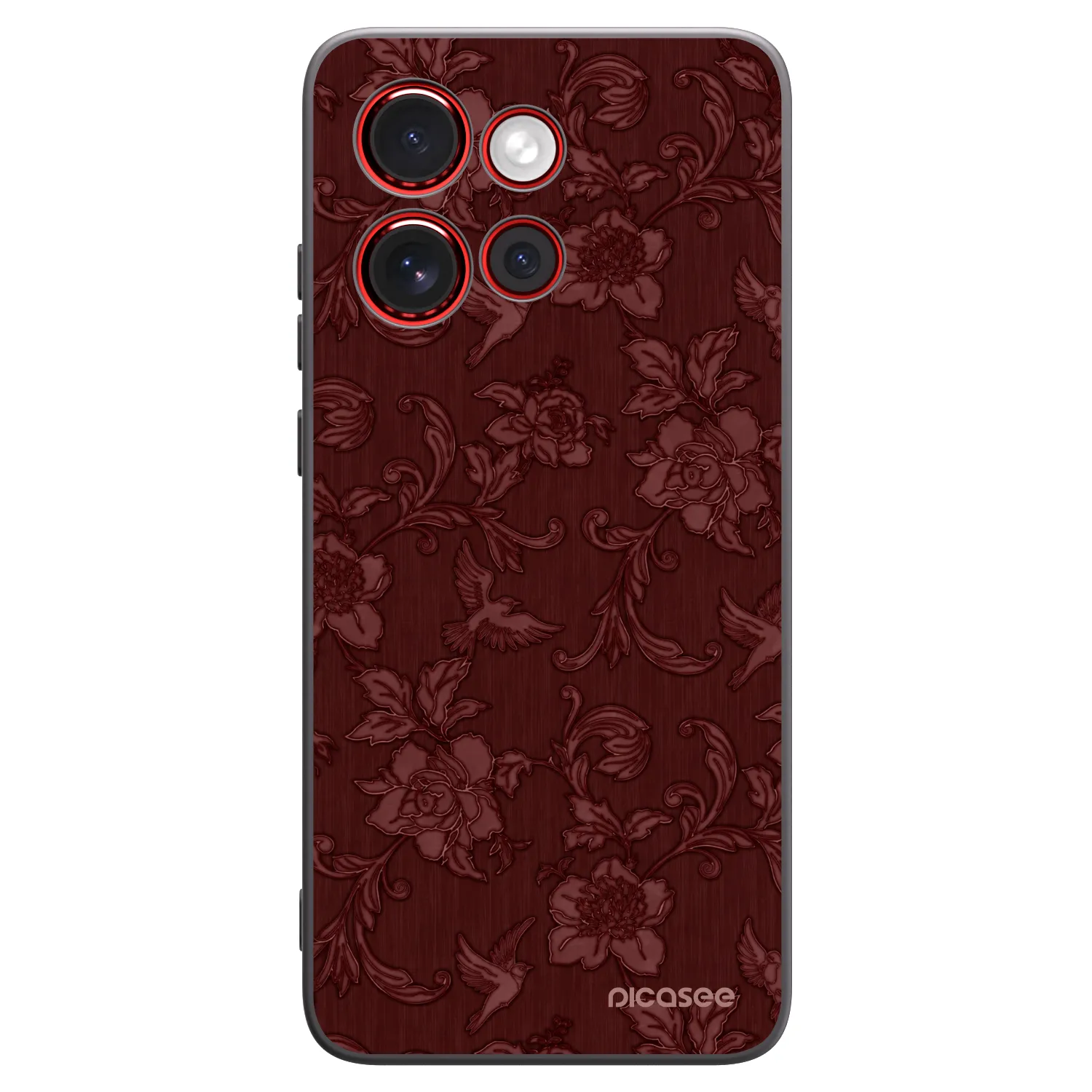 Picasee Motorola Edge 60 Neo 5G Hülle - Schwarzes Silikon - Red Elegance