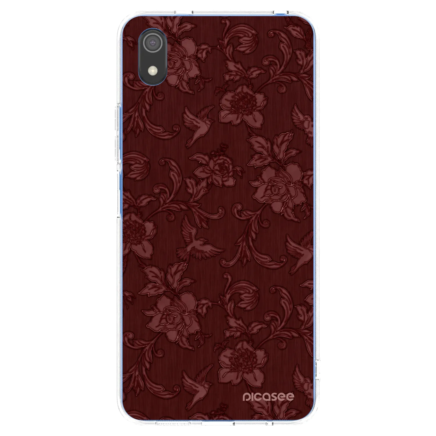 Picasee Xiaomi Redmi 7A Hülle - Transparentes Silikon - Red Elegance