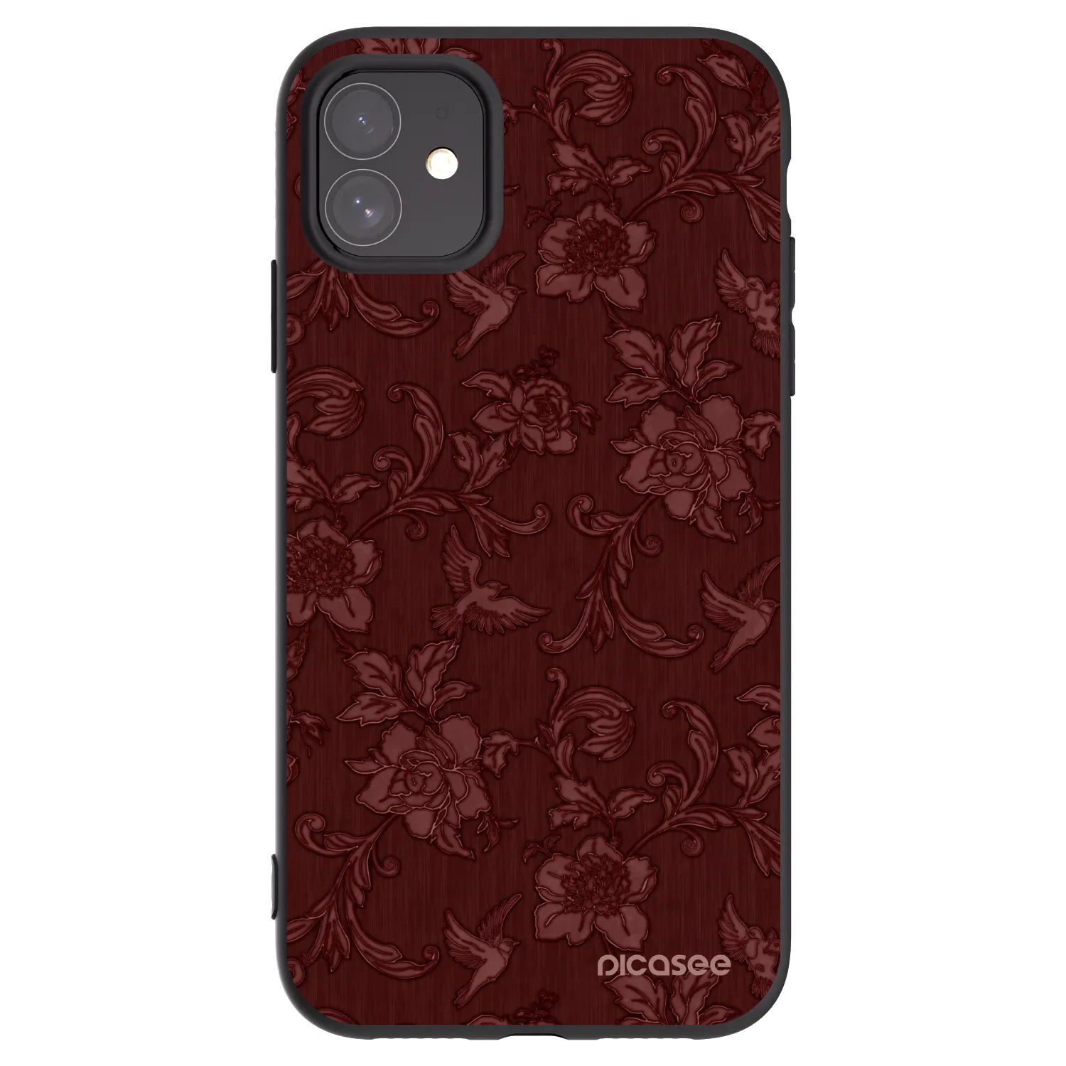 Picasee Apple iPhone 11 Hülle - Schwarzes Silikon - Red Elegance