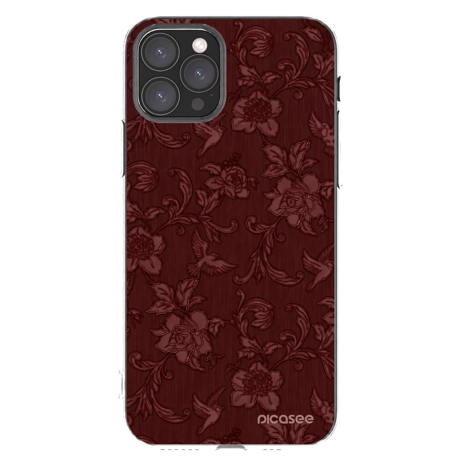 Picasee Apple iPhone 11 Pro Hülle - Transparentes Silikon - Red Elegance