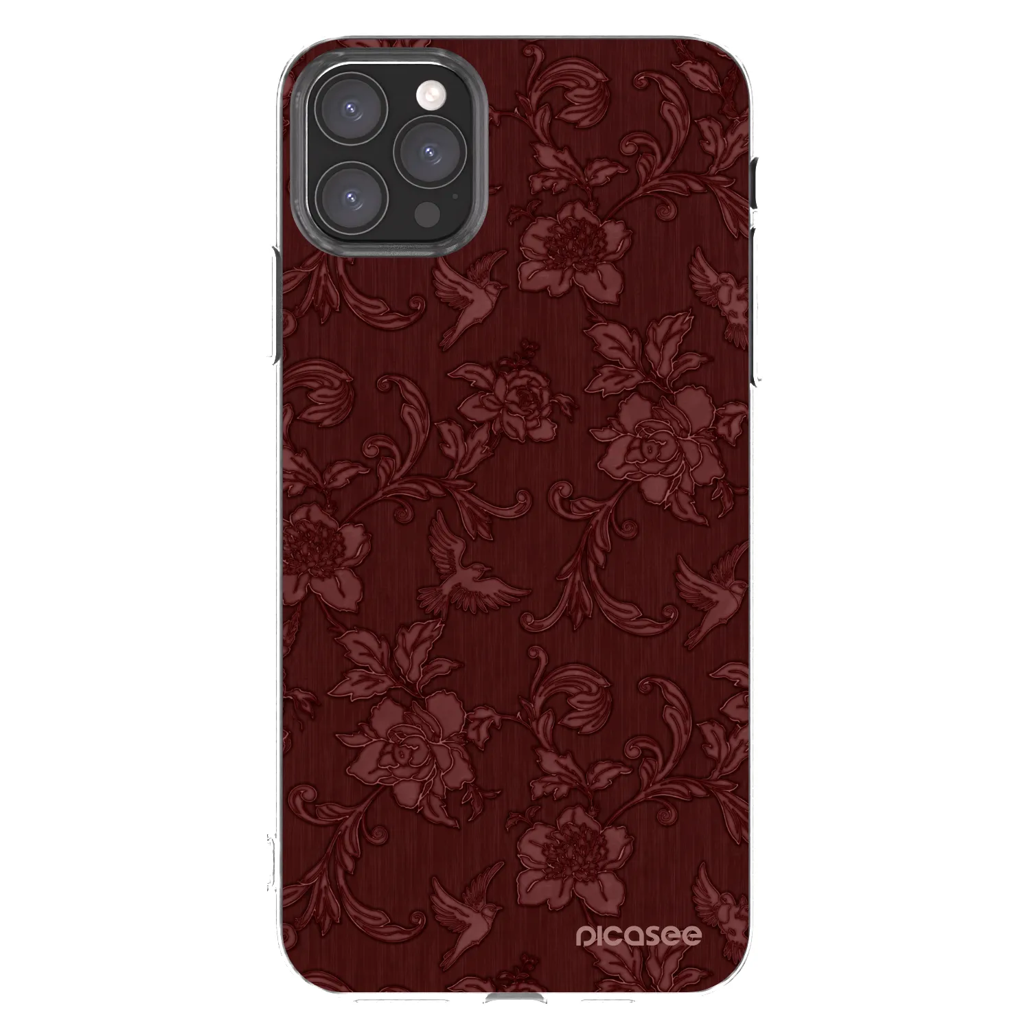 Picasee Apple iPhone 11 Pro Max Hülle - Transparentes Silikon - Red Elegance