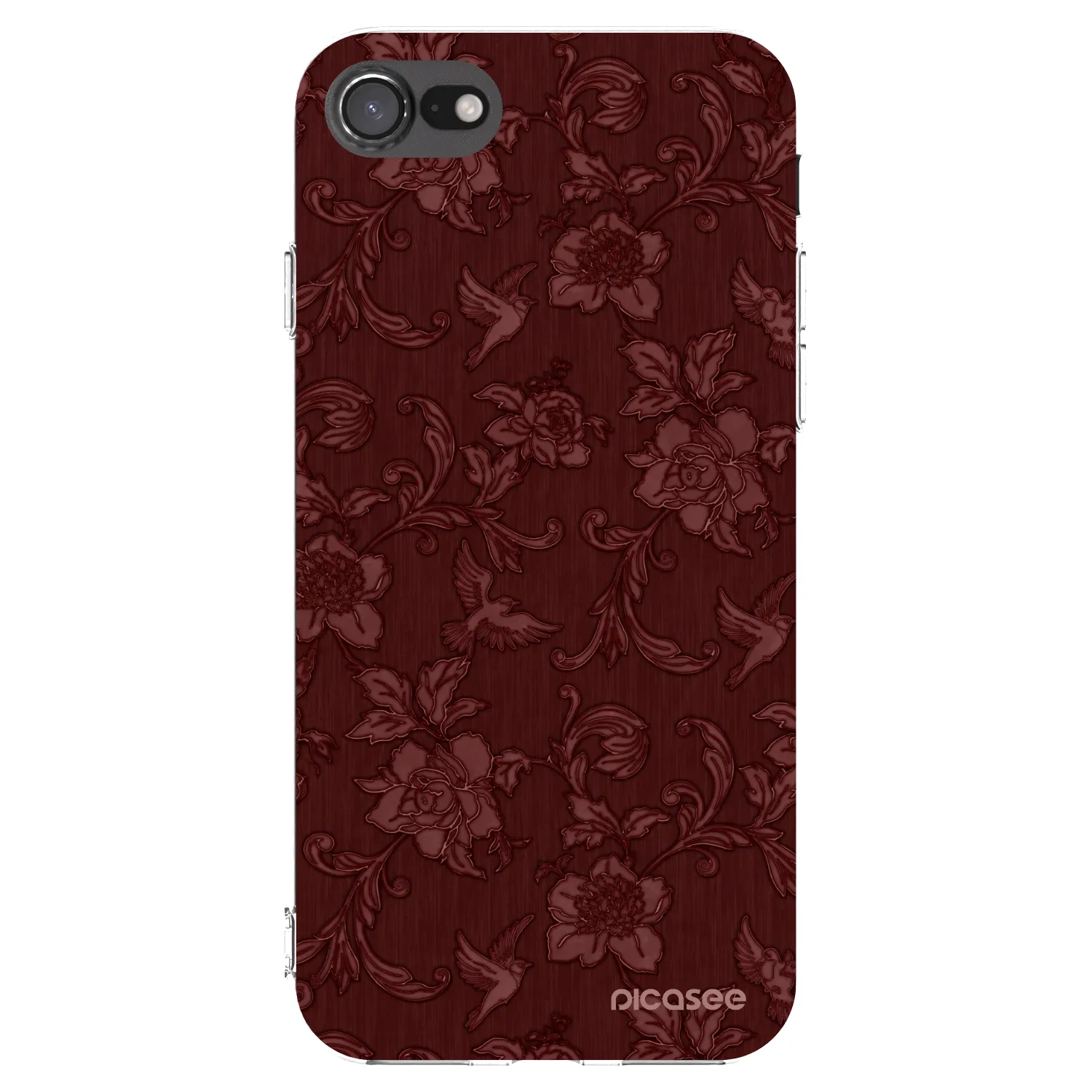 Picasee Apple iPhone 8 Hülle - Transparentes Silikon - Red Elegance