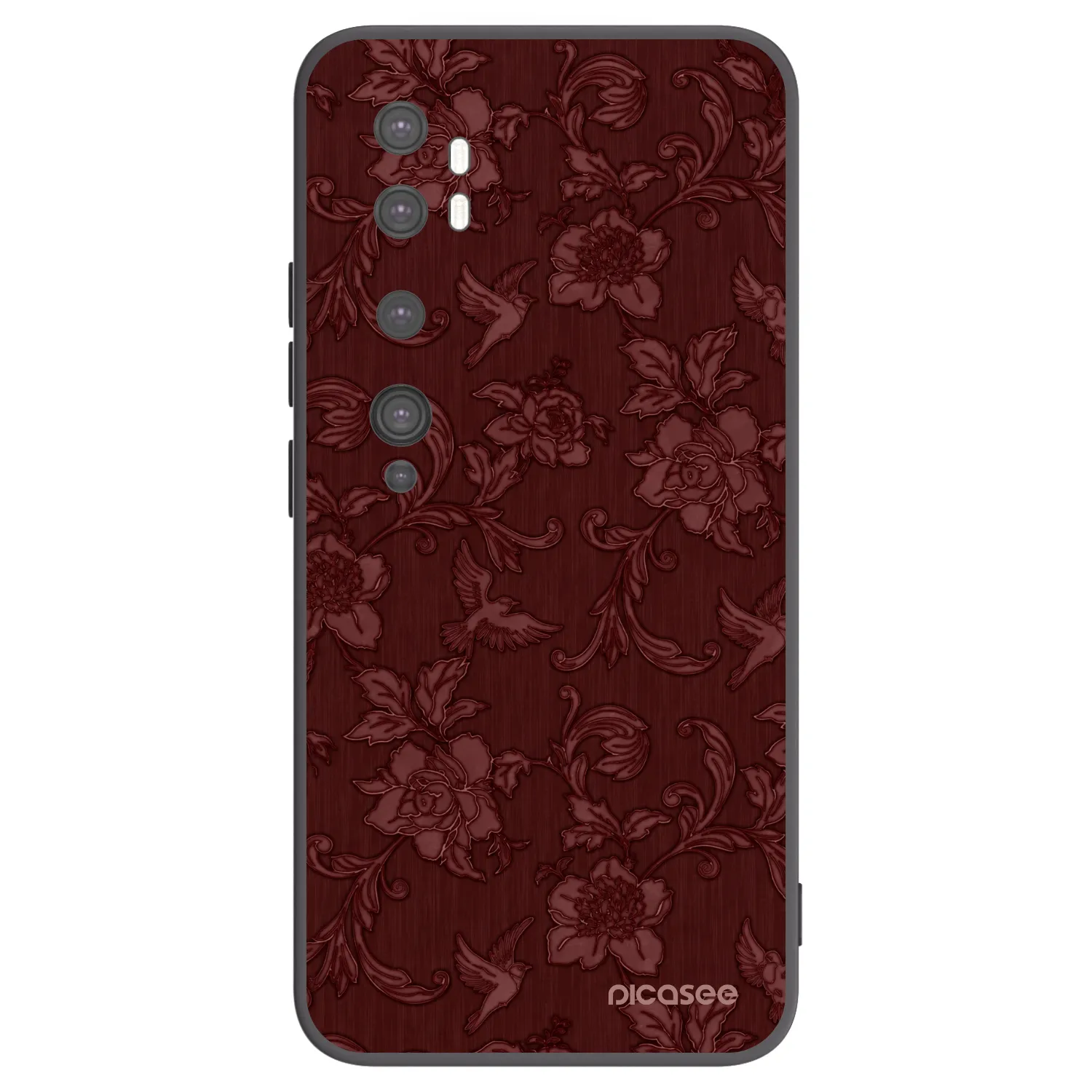Picasee Xiaomi Mi Note 10 (Pro) Hülle - Schwarzes Silikon - Red Elegance