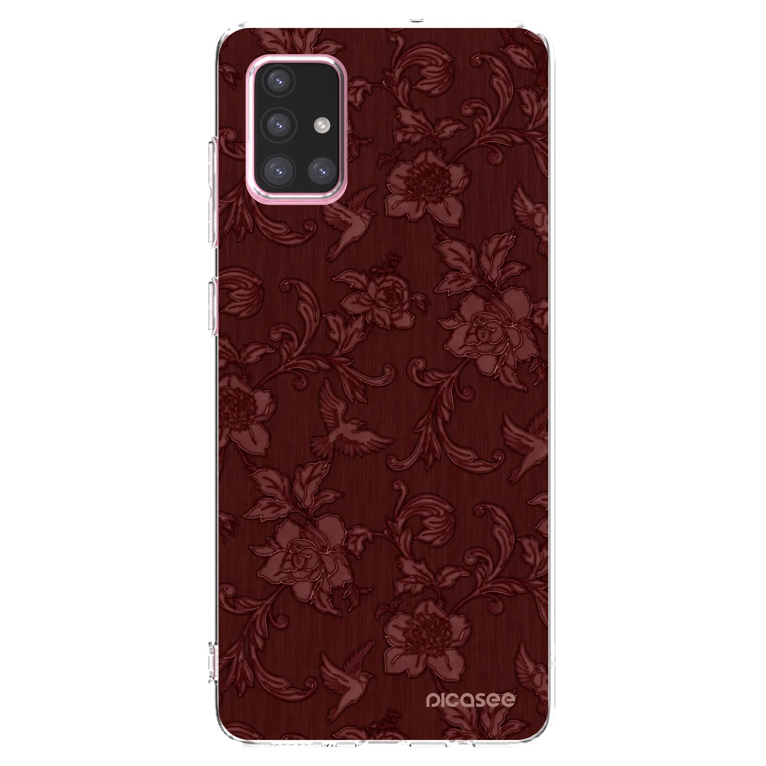 Picasee Samsung Galaxy A71 A715F Hülle - Transparentes Silikon - Red Elegance