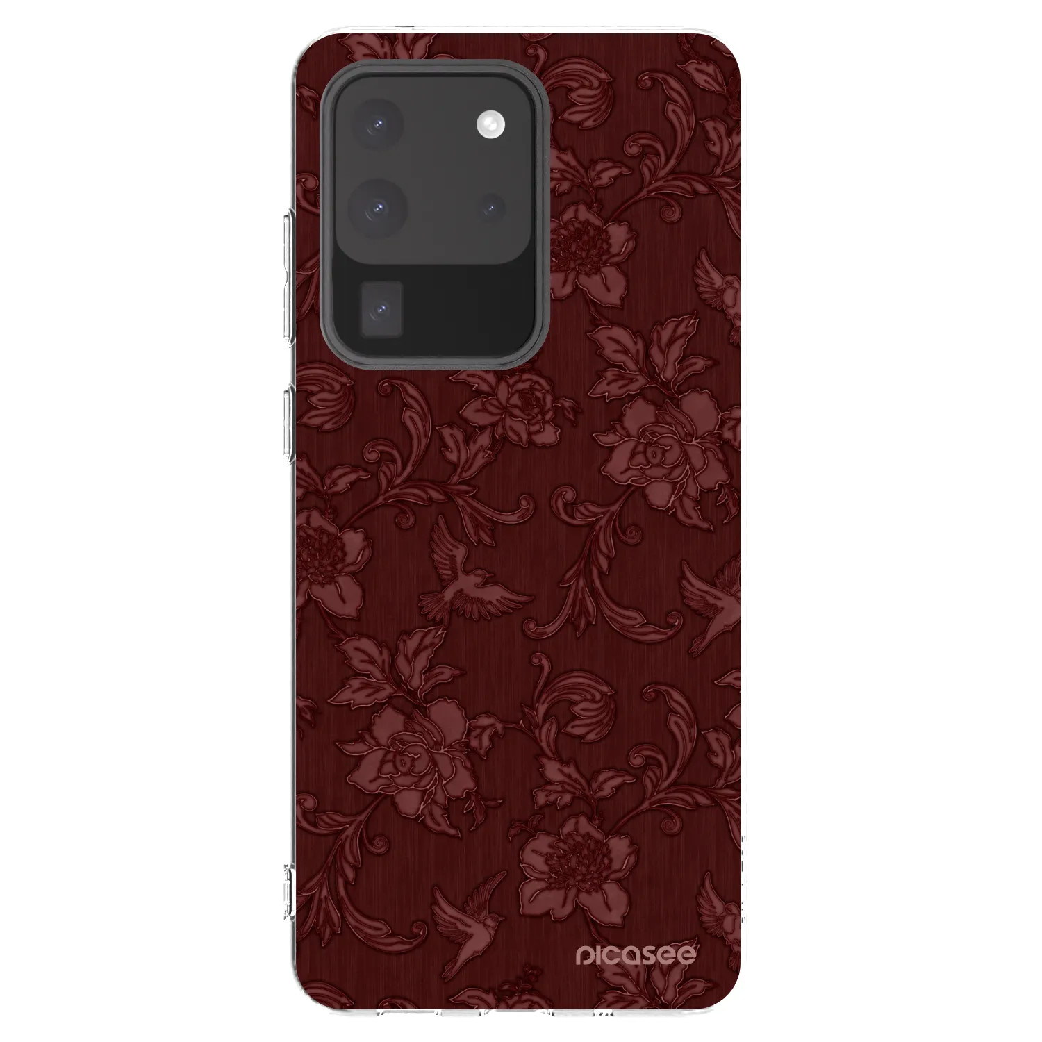 Picasee Samsung Galaxy S20 Ultra 5G G988F Hülle - Transparentes Silikon - Red Elegance