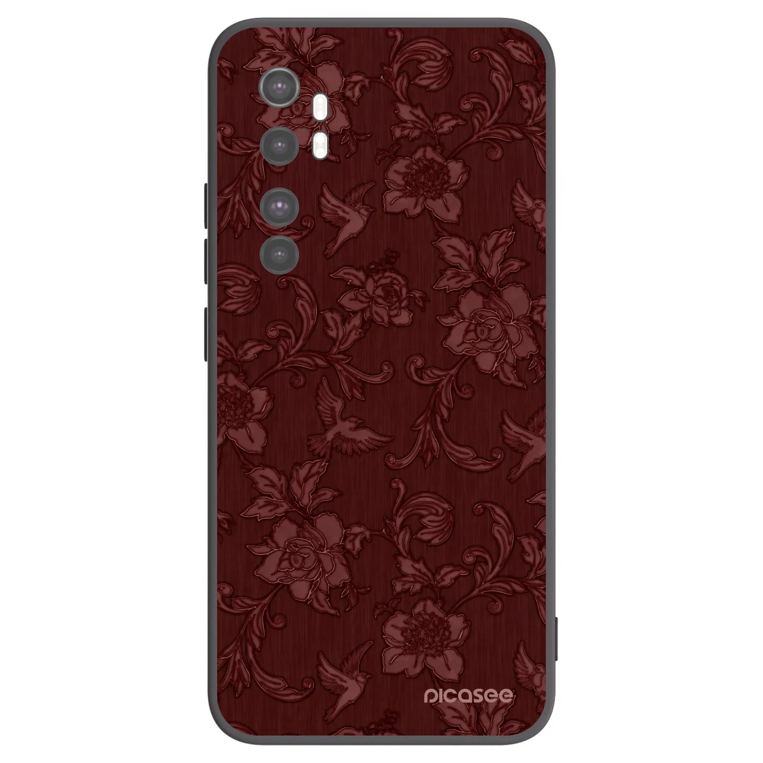 Picasee Xiaomi Mi Note 10 Lite Hülle - Schwarzes Silikon - Red Elegance