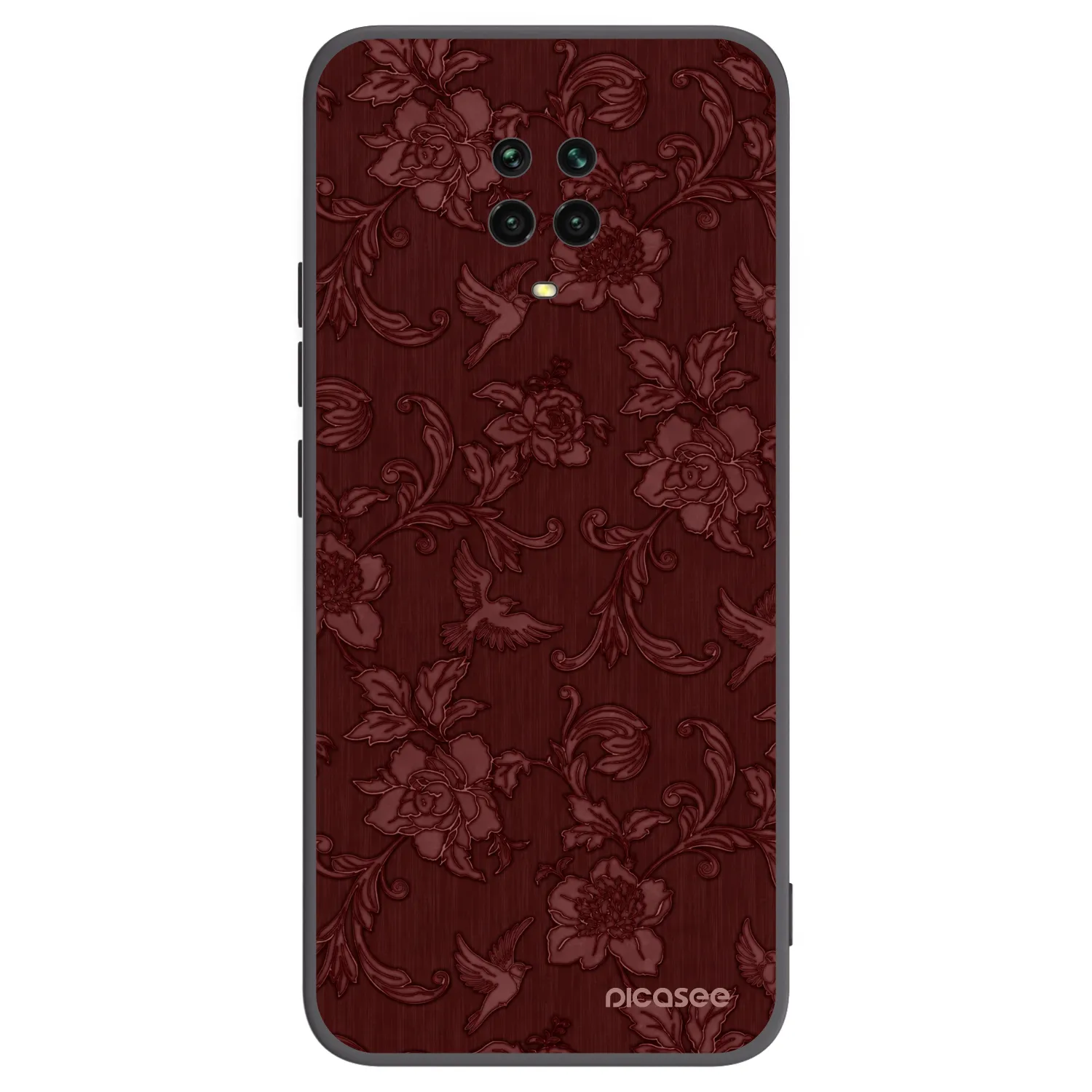 Picasee Xiaomi Redmi Note 9S Hülle - Schwarzes Silikon - Red Elegance