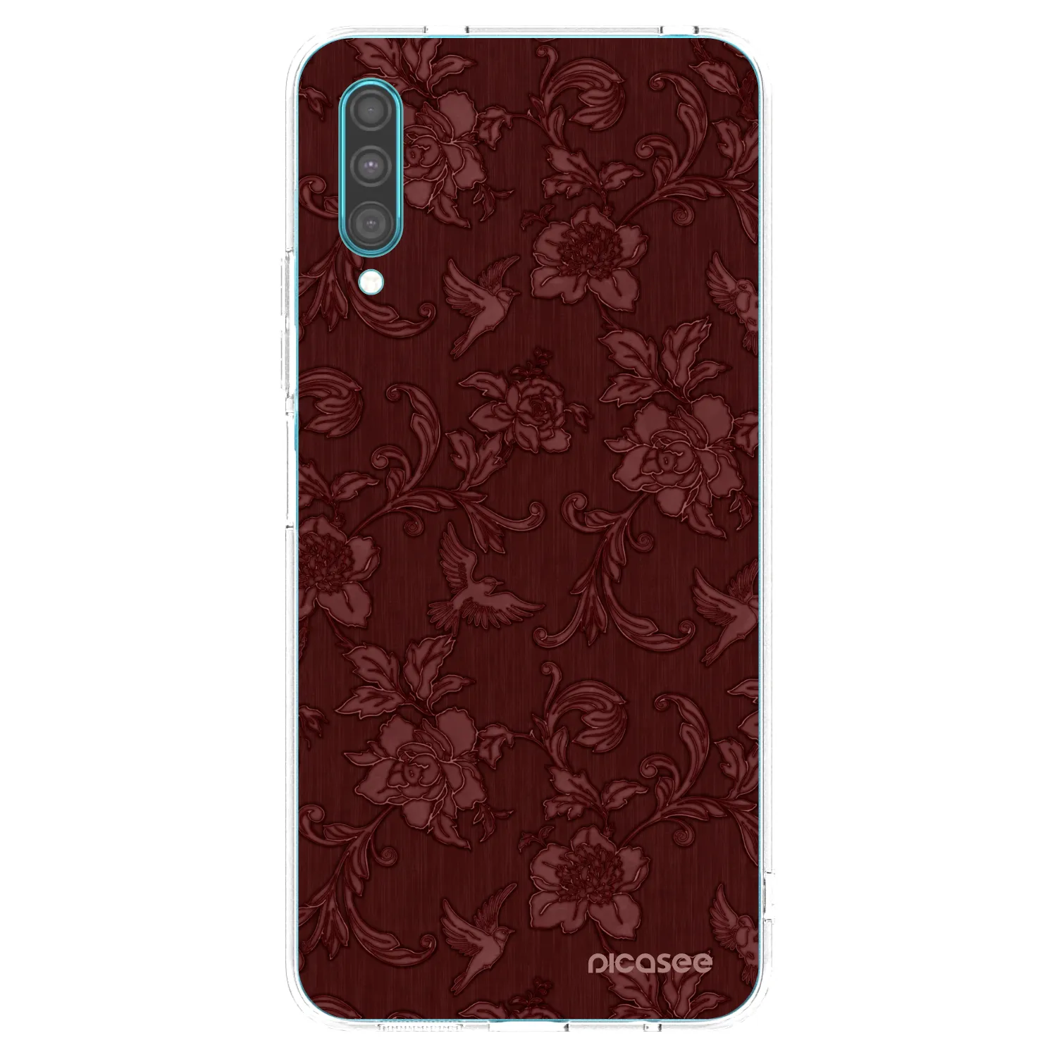 Picasee Samsung Galaxy A30s A307F Hülle - Transparentes Silikon - Red Elegance