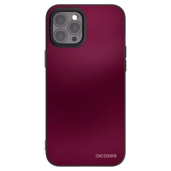 Picasee Apple iPhone 12 Pro Max Hülle - Schwarzes Silikon - Velvet Bordeaux