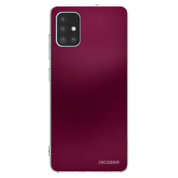 Picasee Samsung Galaxy M51 M515F Hülle - Transparentes Silikon - Velvet Bordeaux