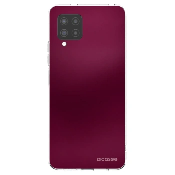 Picasee Samsung Galaxy A42 A426B Hülle - Transparentes Silikon - Velvet Bordeaux