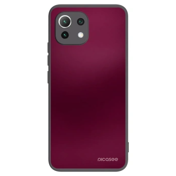 Picasee Xiaomi Mi 11 Lite Hülle - Schwarzes Silikon - Velvet Bordeaux