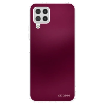 Picasee Samsung Galaxy A22 A225F 4G Hülle - Transparentes Silikon - Velvet Bordeaux