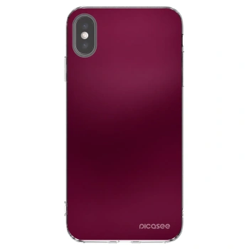 Picasee Apple iPhone XS Max Hülle - Transparentes Silikon - Velvet Bordeaux