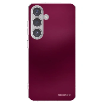 Picasee Samsung Galaxy S24 S921B 5G Hülle - Transparentes Silikon - Velvet Bordeaux