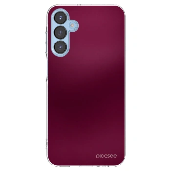 Picasee Samsung Galaxy A15 A156B 5G Hülle - Transparentes Silikon - Velvet Bordeaux