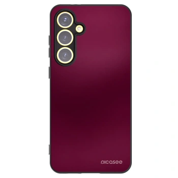 Picasee Samsung Galaxy S24 FE S721B Hülle - Schwarzes Silikon - Velvet Bordeaux