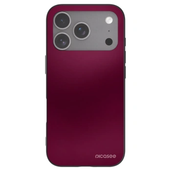Picasee Apple iPhone 18 Pro Hülle - Schwarzes Silikon - Velvet Bordeaux