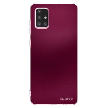 Picasee Samsung Galaxy A71 A715F Hülle - Transparentes Silikon - Velvet Bordeaux