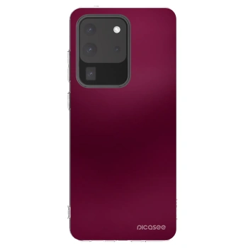 Picasee Samsung Galaxy S20 Ultra 5G G988F Hülle - Transparentes Silikon - Velvet Bordeaux