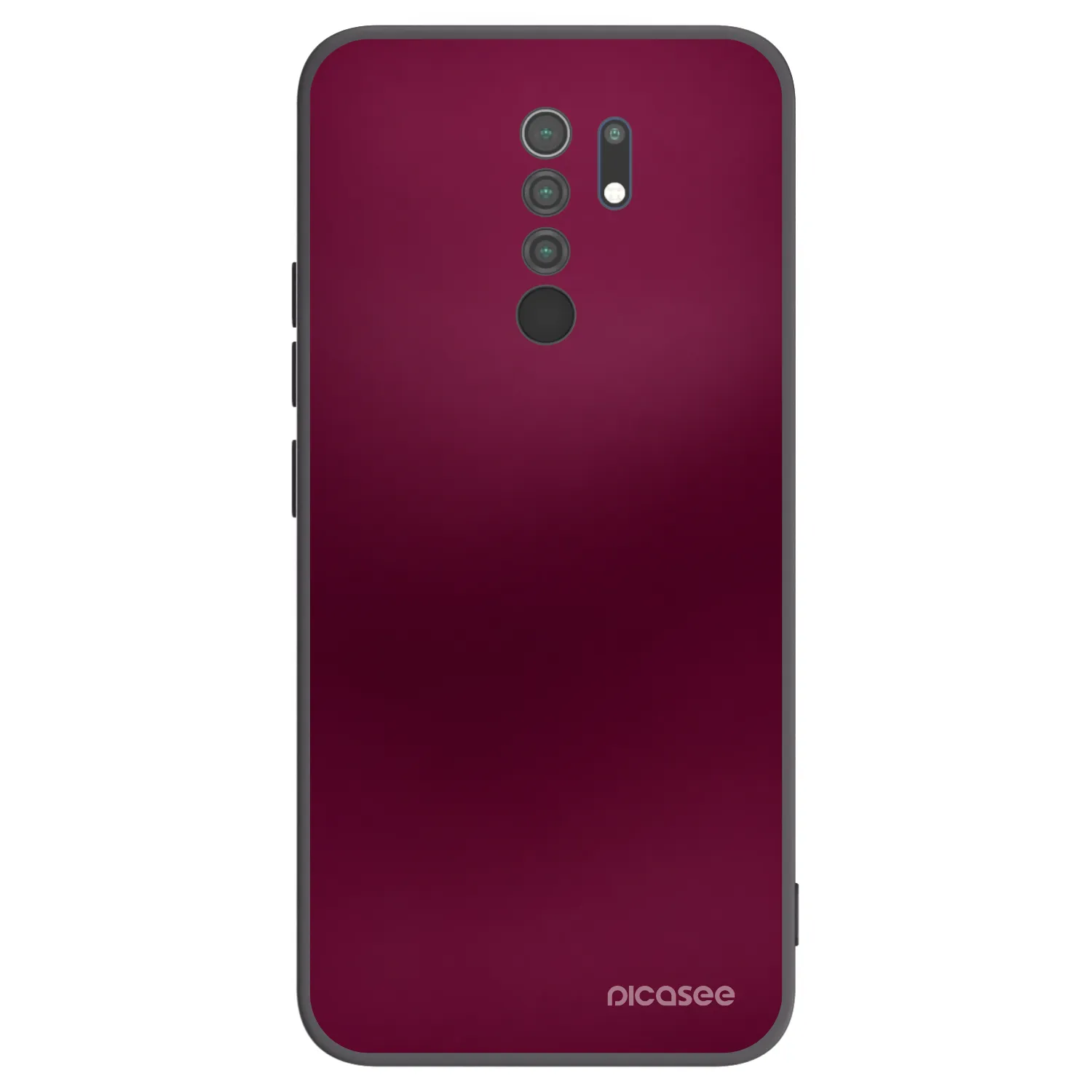 Picasee Xiaomi Redmi 9 Hülle - Schwarzes Silikon - Velvet Bordeaux