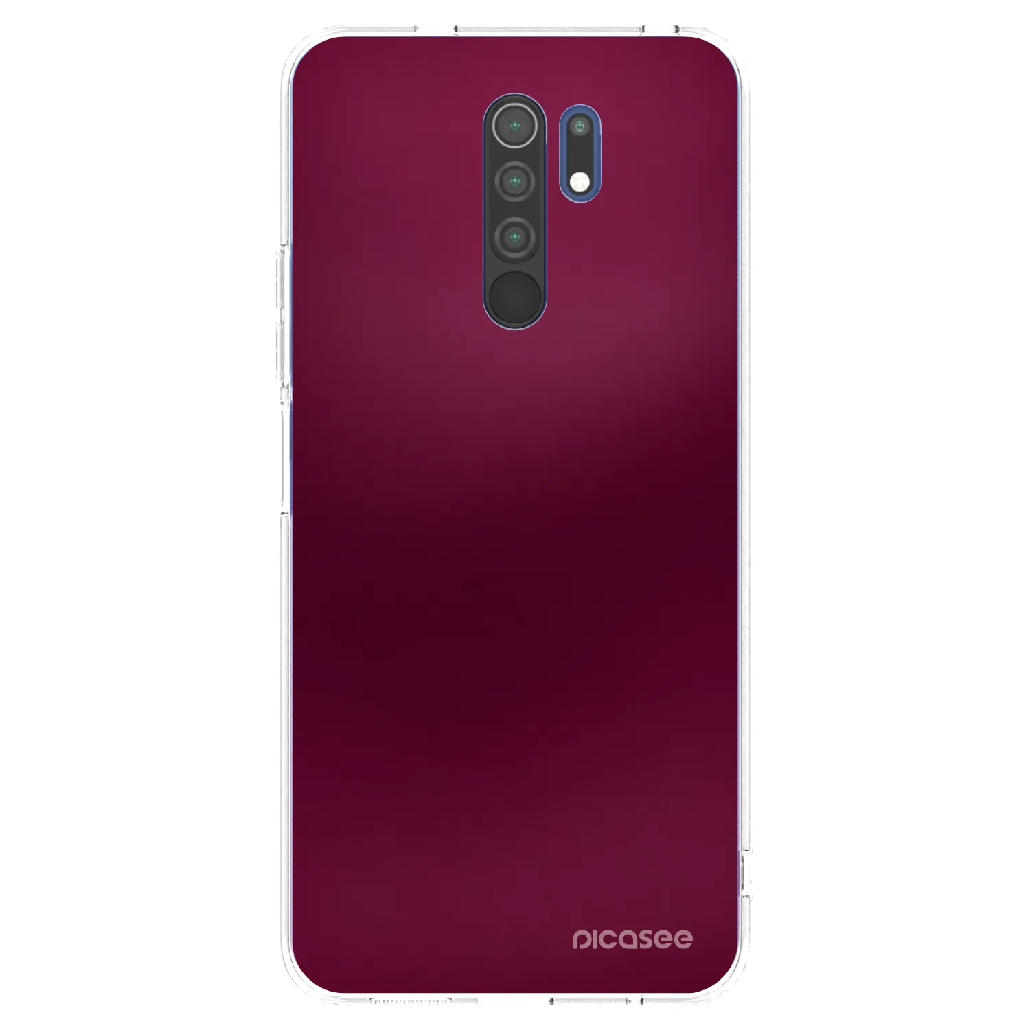 Picasee Xiaomi Redmi 9 Hülle - Transparentes Silikon - Velvet Bordeaux