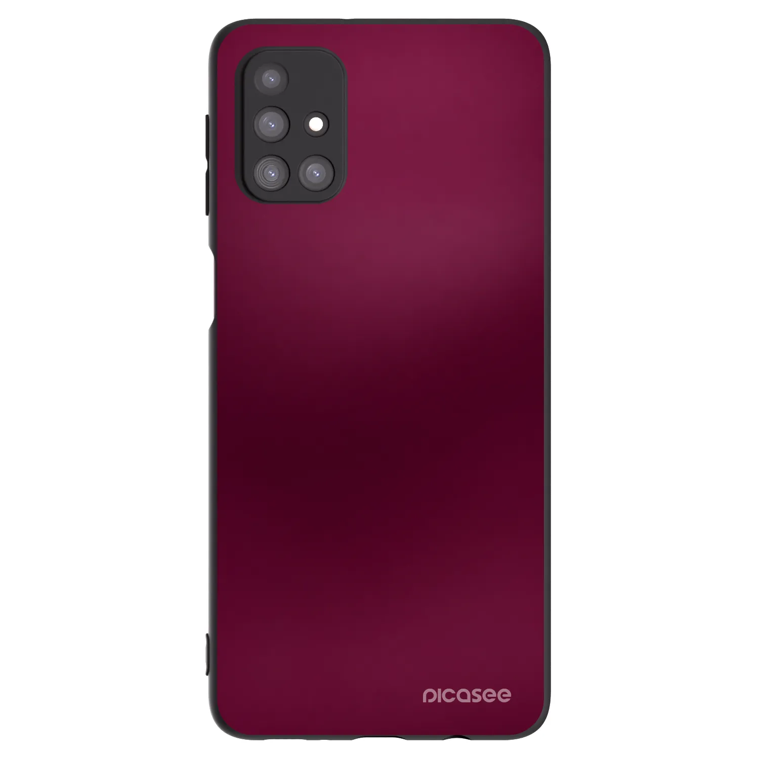 Picasee Samsung Galaxy M31s Hülle - Schwarzes Silikon - Velvet Bordeaux
