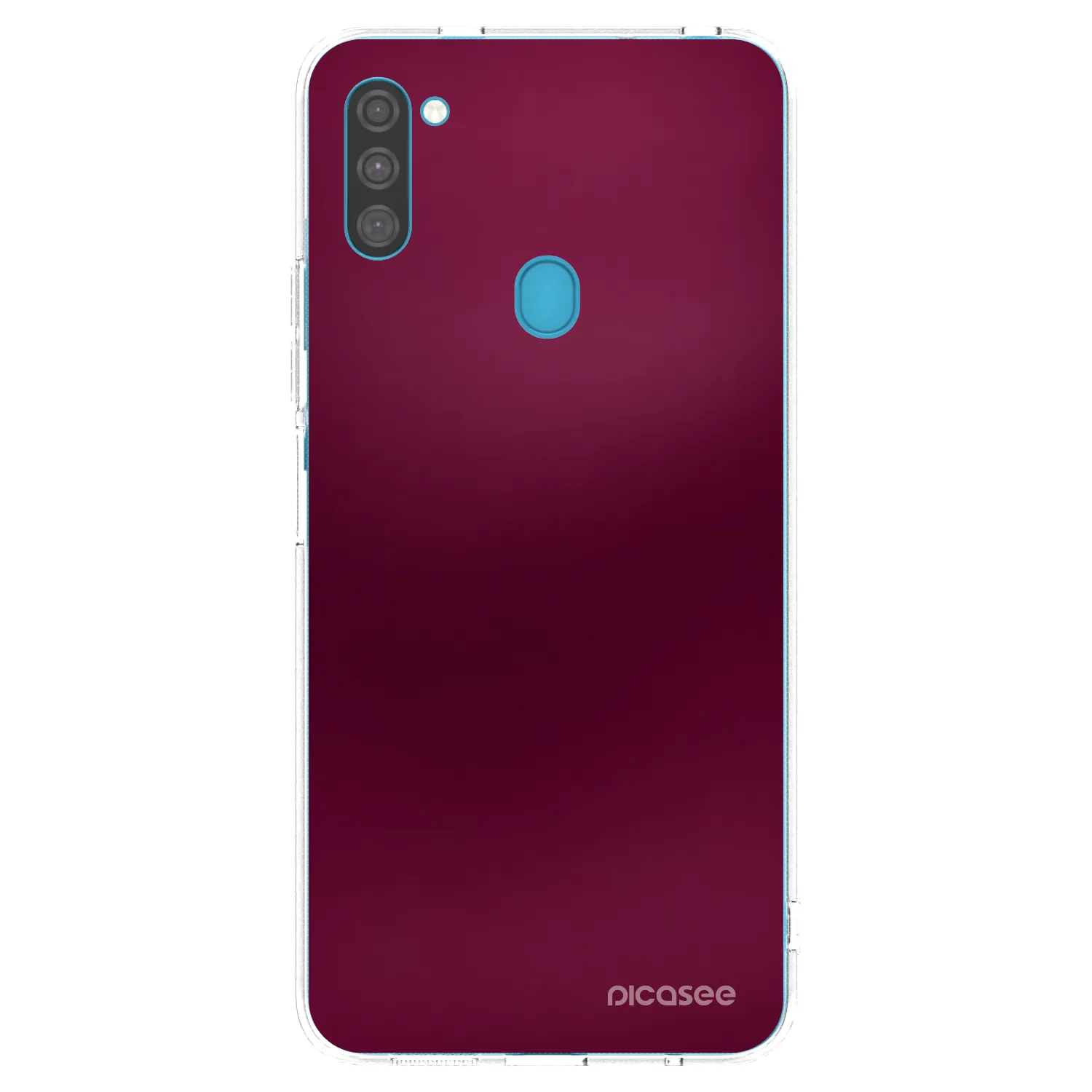 Picasee Samsung Galaxy M11 Hülle - Transparentes Silikon - Velvet Bordeaux