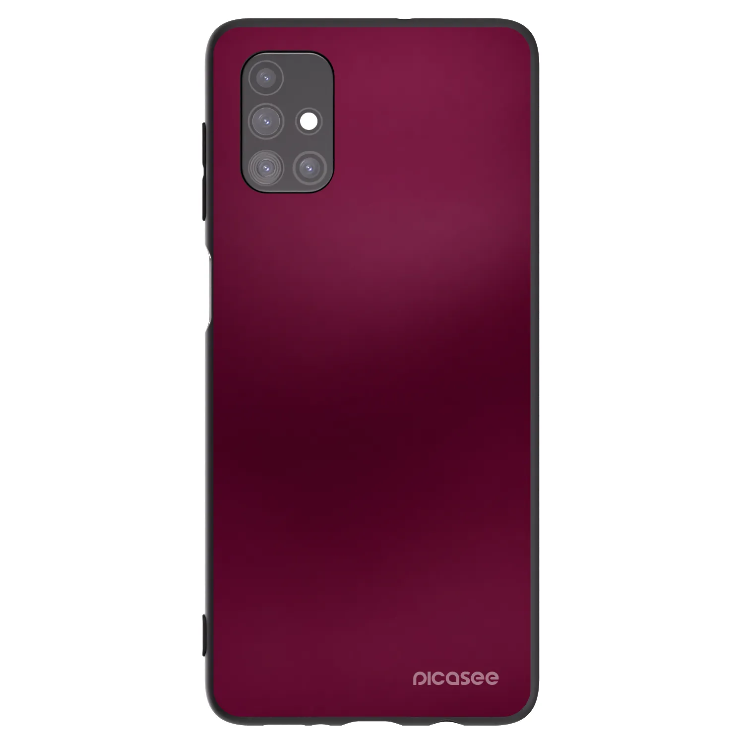 Picasee Samsung Galaxy M51 M515F Hülle - Schwarzes Silikon - Velvet Bordeaux