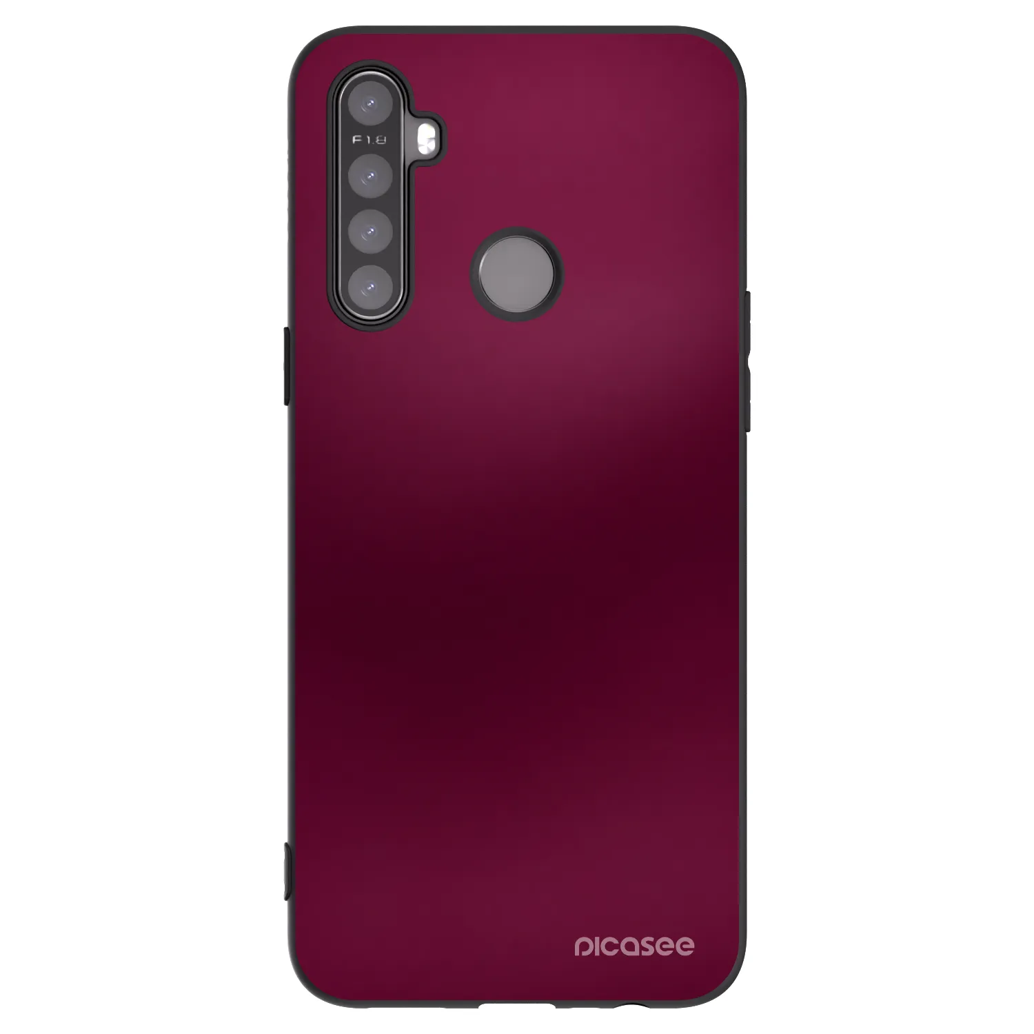 Picasee Realme 5 Hülle - Schwarzes Silikon - Velvet Bordeaux