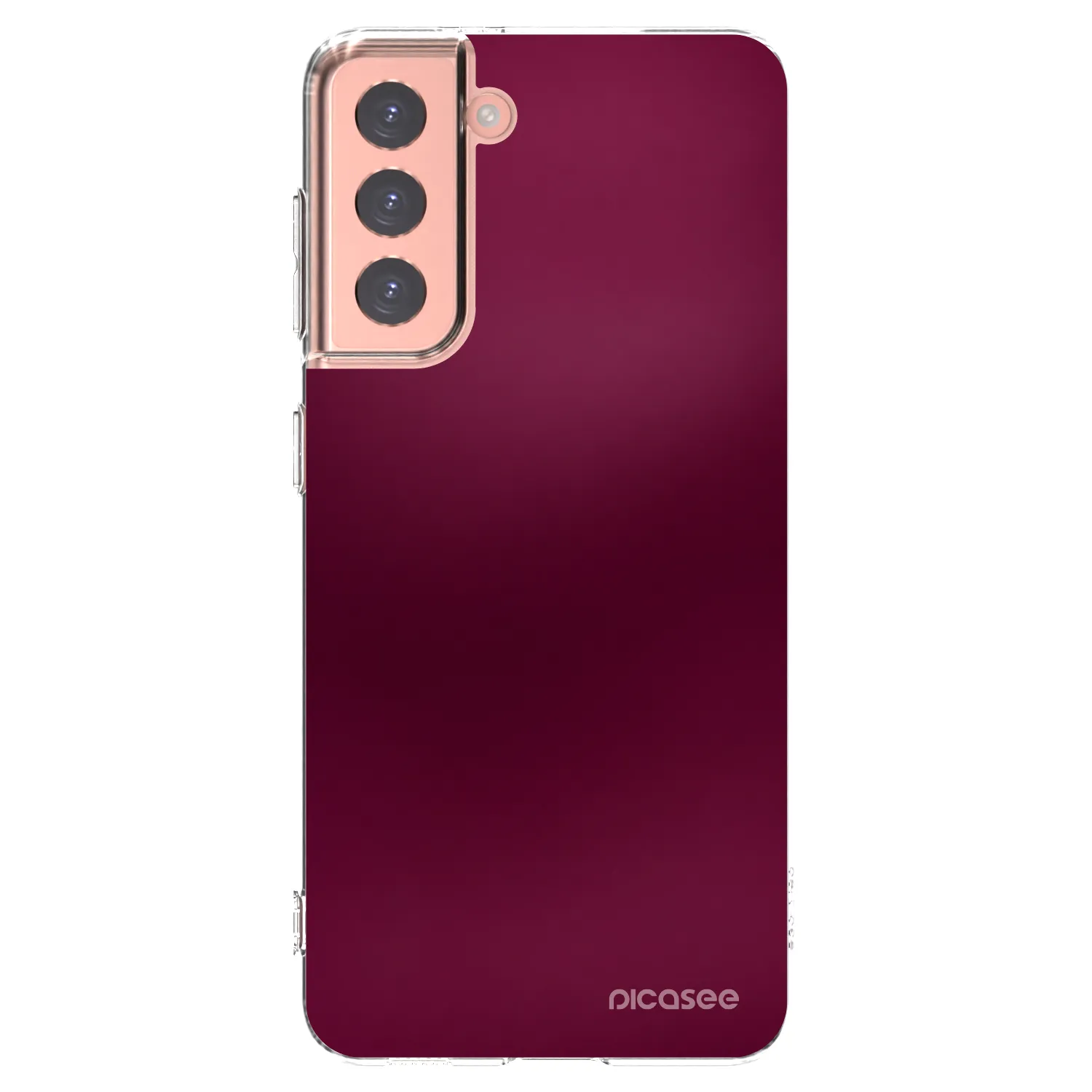 Picasee Samsung Galaxy S21 5G G991B Hülle - Transparentes Silikon - Velvet Bordeaux