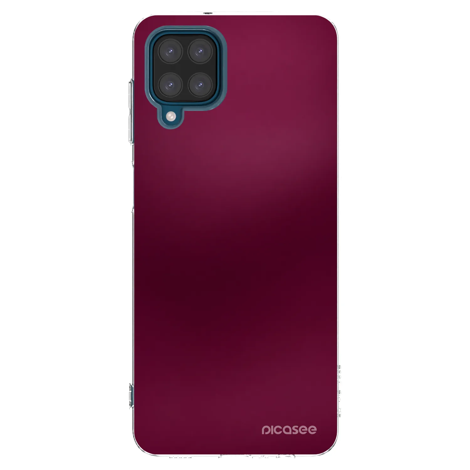 Picasee Samsung Galaxy A12 A125F Hülle - Transparentes Silikon - Velvet Bordeaux