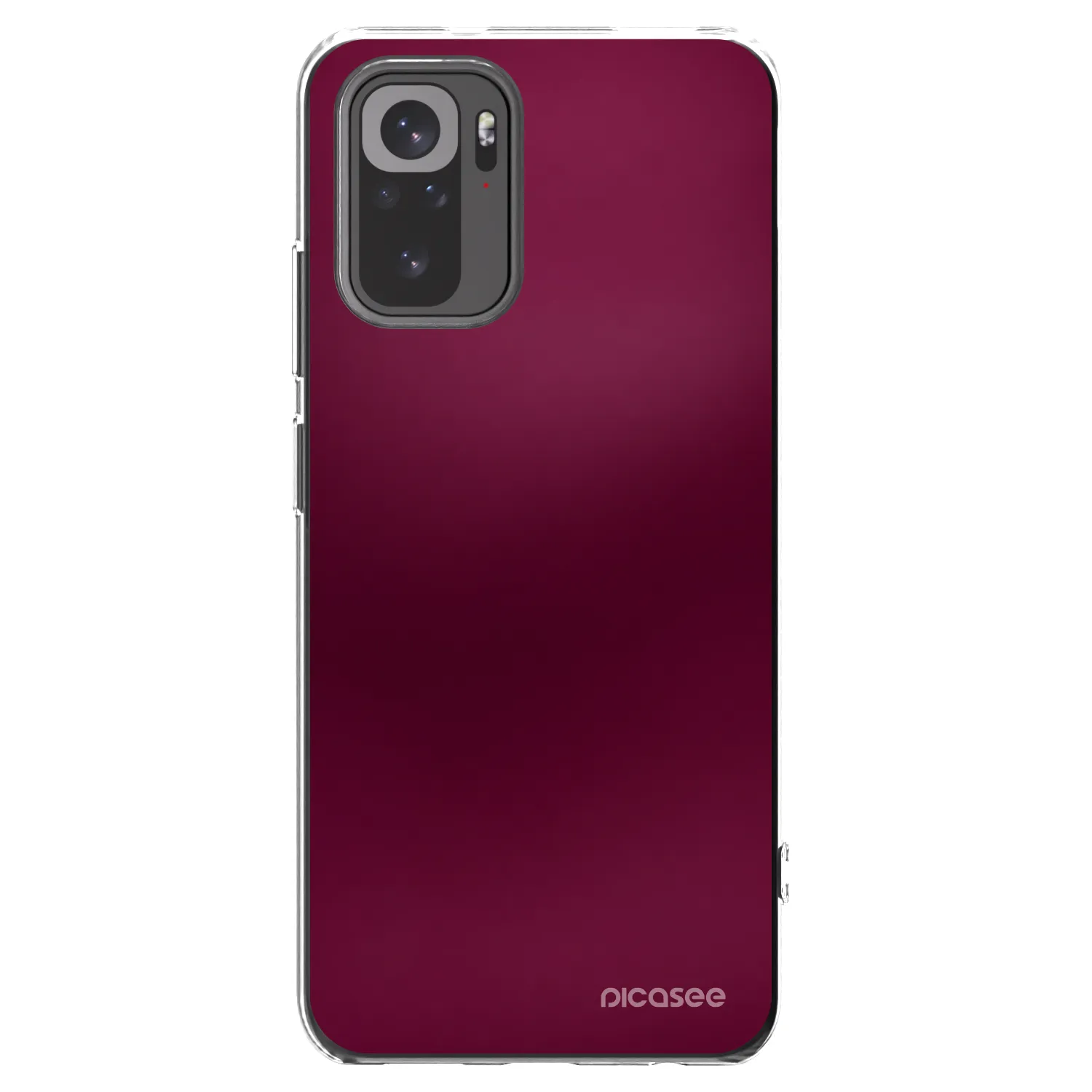 Picasee Xiaomi Redmi Note 10 Hülle - Transparentes Silikon - Velvet Bordeaux
