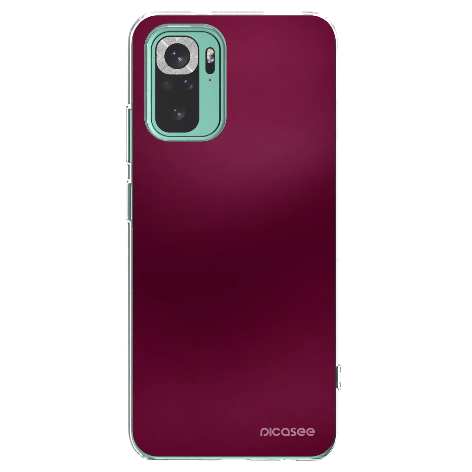 Picasee Xiaomi Redmi Note 10 Pro Hülle - Transparentes Silikon - Velvet Bordeaux