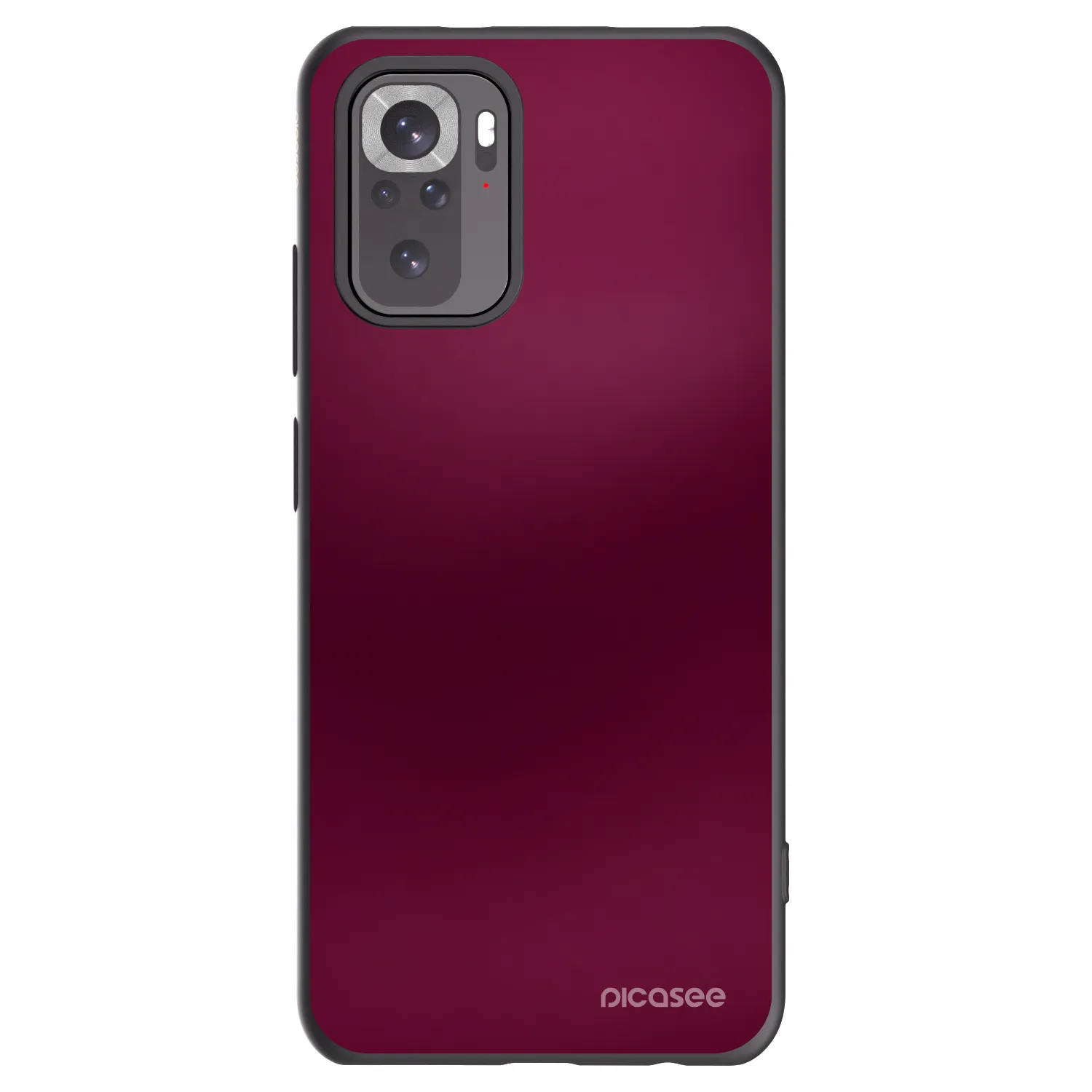Picasee Xiaomi Redmi Note 10S Hülle - Schwarzes Silikon - Velvet Bordeaux