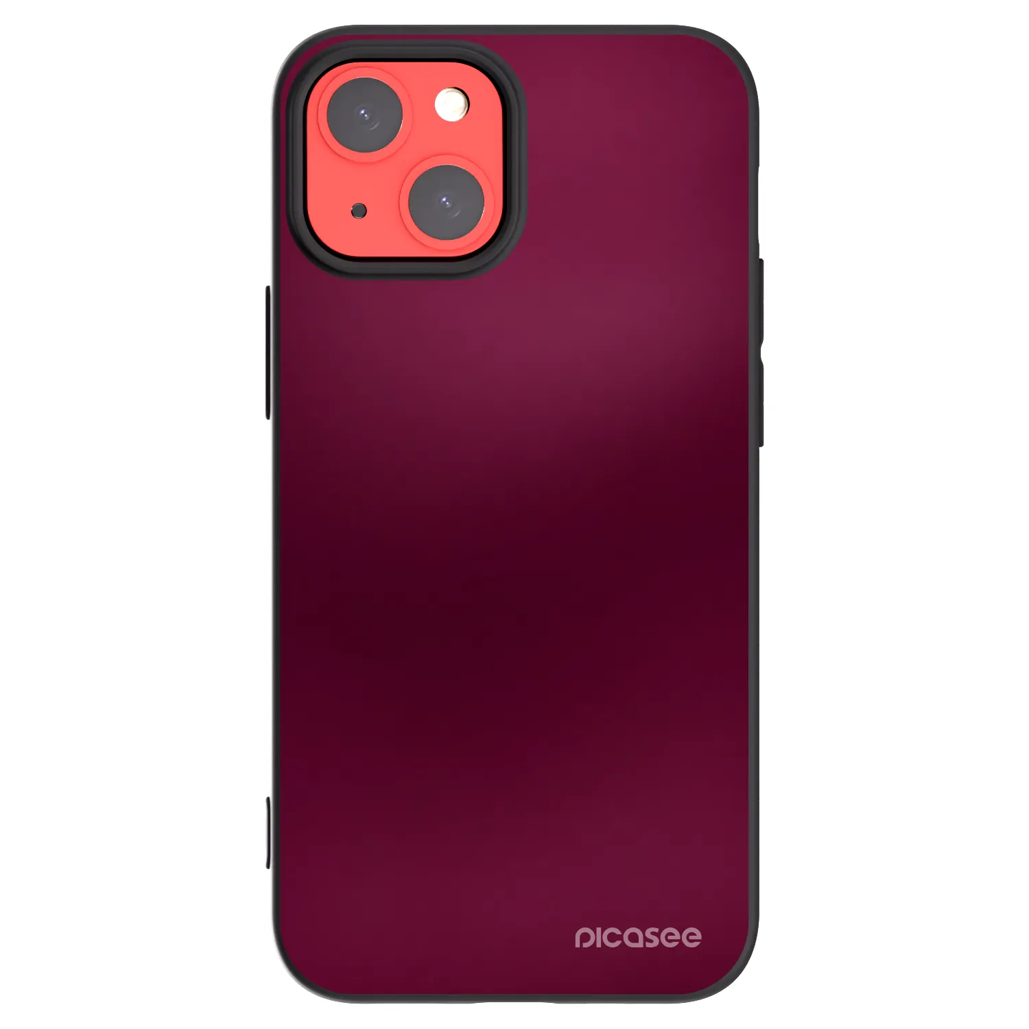 Picasee Apple iPhone 13 mini Hülle - Schwarzes Silikon - Velvet Bordeaux