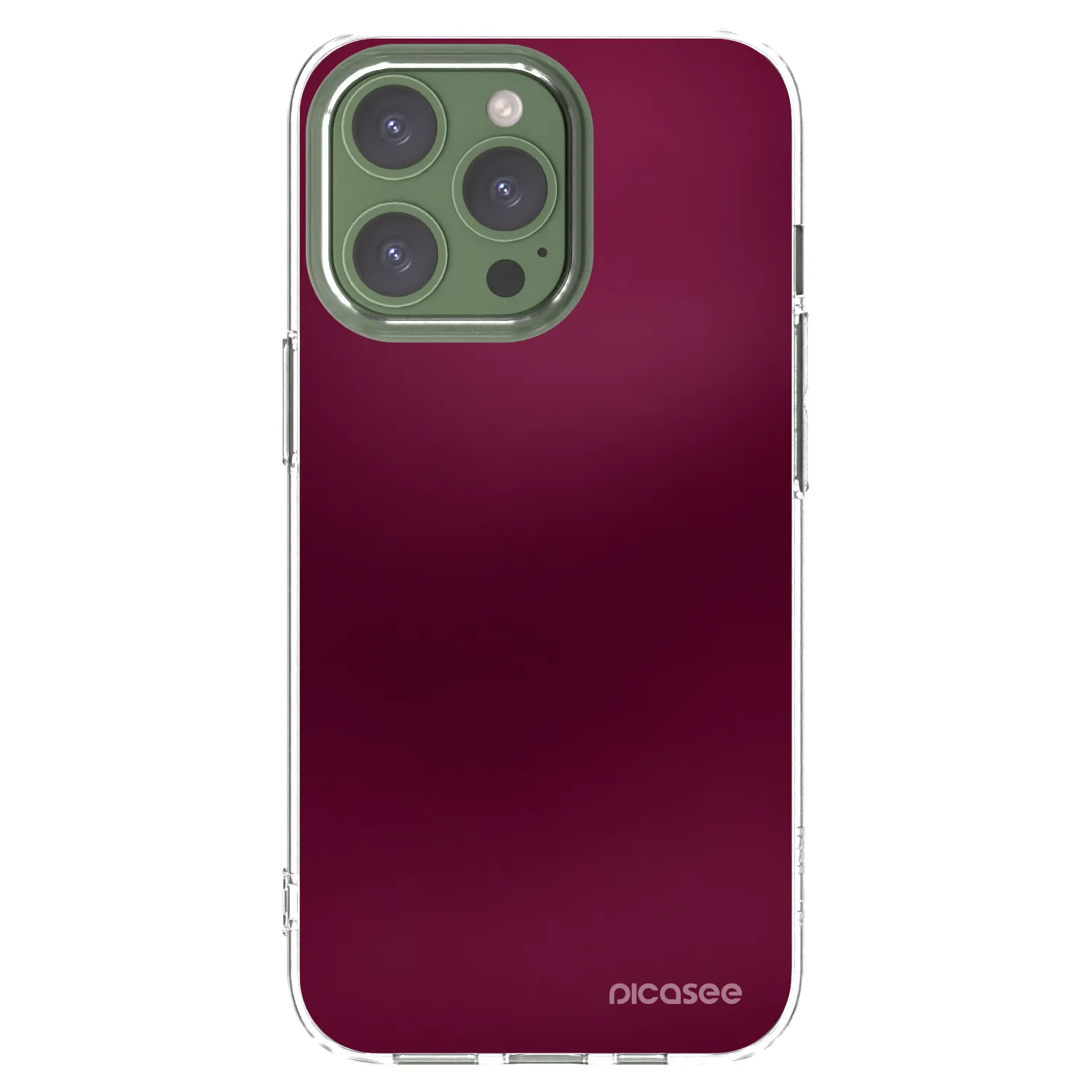 Picasee Apple iPhone 13 Pro Hülle - Transparentes Silikon - Velvet Bordeaux