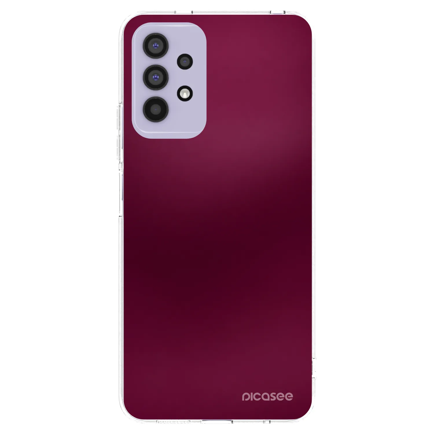 Picasee Samsung Galaxy A32 4G SM-A325F Hülle - Transparentes Silikon - Velvet Bordeaux