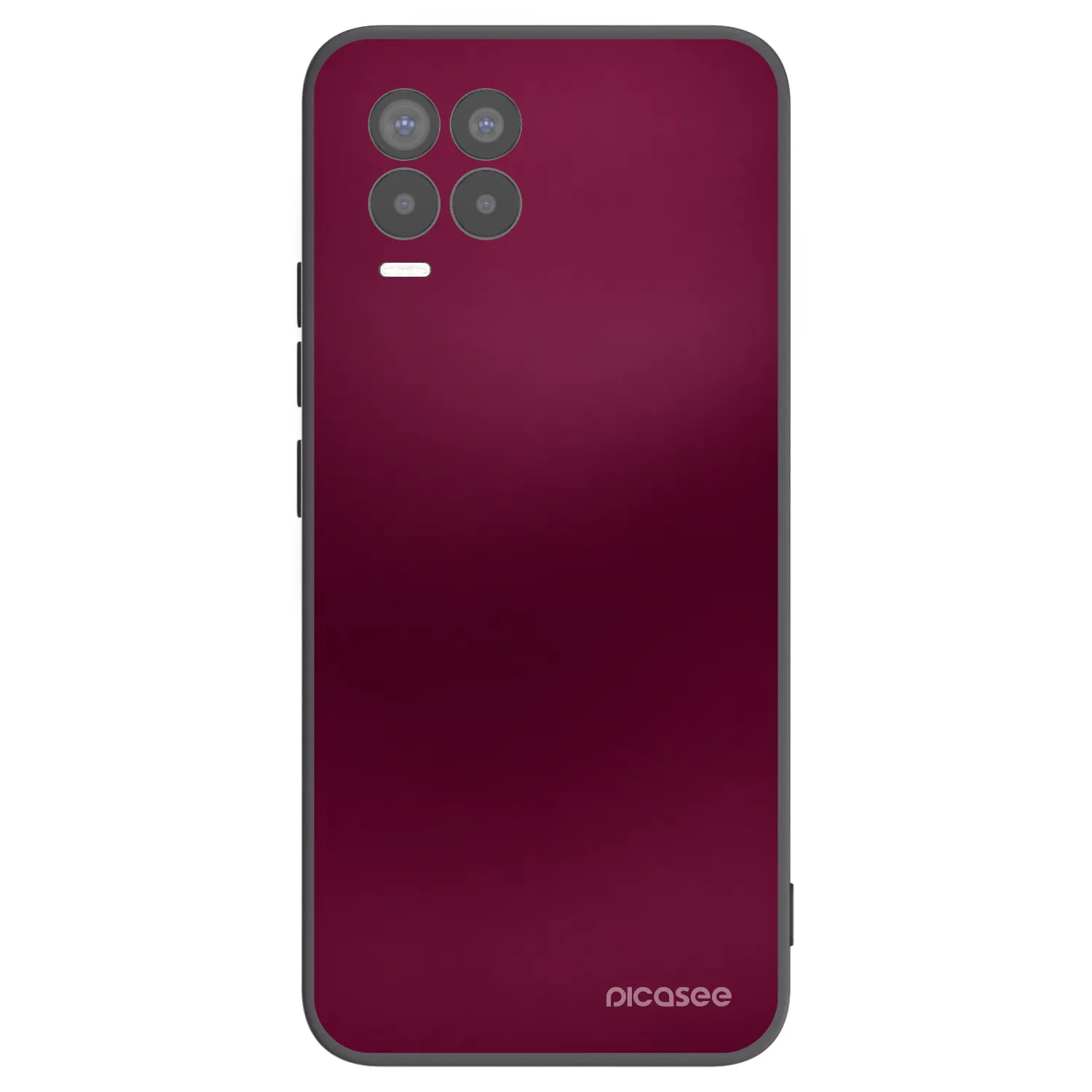 Picasee Realme 8 4G Hülle - Schwarzes Silikon - Velvet Bordeaux