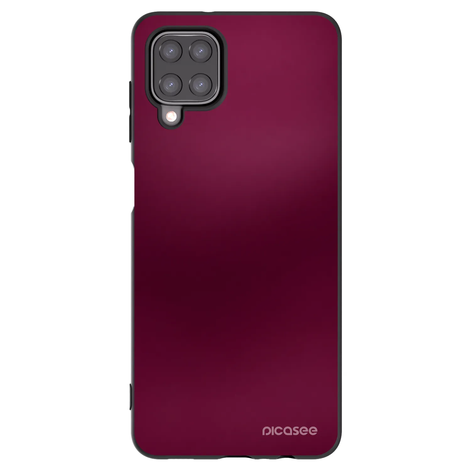 Picasee Samsung Galaxy M12 M127F Hülle - Schwarzes Silikon - Velvet Bordeaux